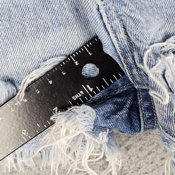 Agolde Size 24 Womens Shorts Button Fly Distress Cut Off Actual 26x2 - Picture 7 of 11